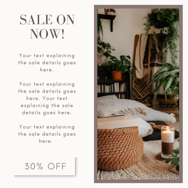Customizable Boho Aesthetic Instagram Post Template for Influencers | Editable IG Template for Engagement & Marketing - Image 2